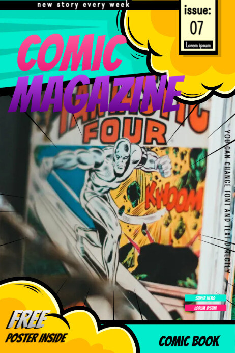 Comic Magazine Designs Comic Magazine Template | PosterMyWall