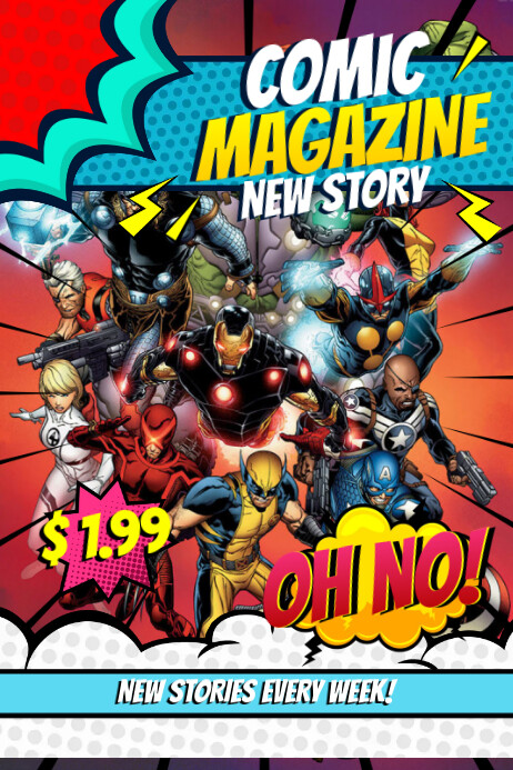 Comic Magazine Designs Comic Magazine Template | PosterMyWall