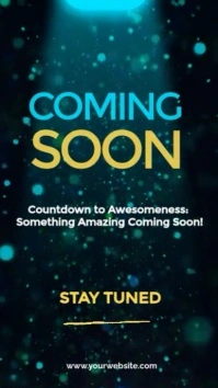 Coming Soon Announcement Template – Neon Style Pantalla Digital (9:16)