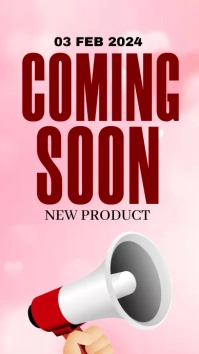 coming soon announcement poster Instagram Story template