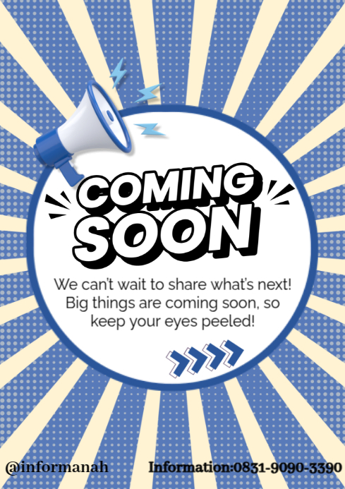 Coming Soon Announcement A4 Template | PosterMyWall