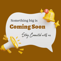 Orange Coming soon Logo Template
