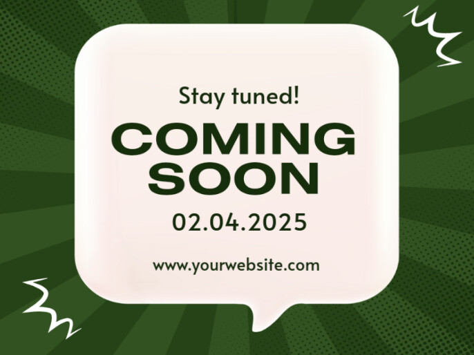 Coming Soon Let Green Coming Soon Presentation Template | PosterMyWall