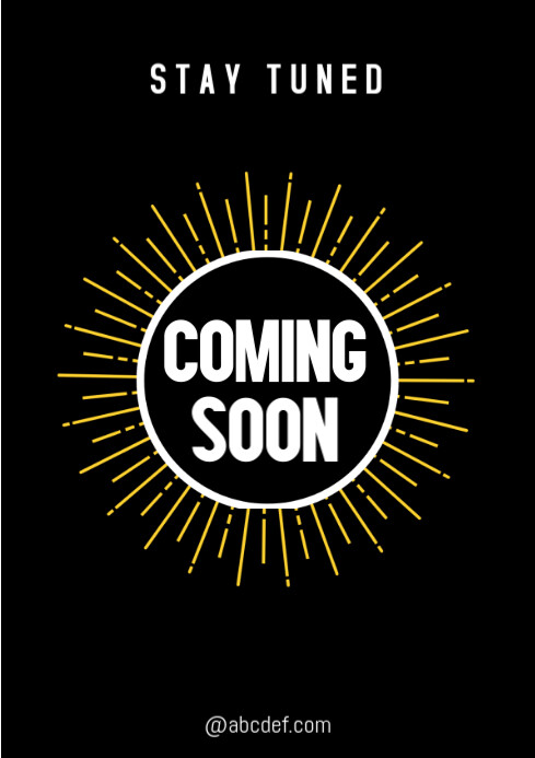 COMING SOON A4 template