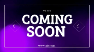 Purple Coming Soon Announcement Digitalt display Template