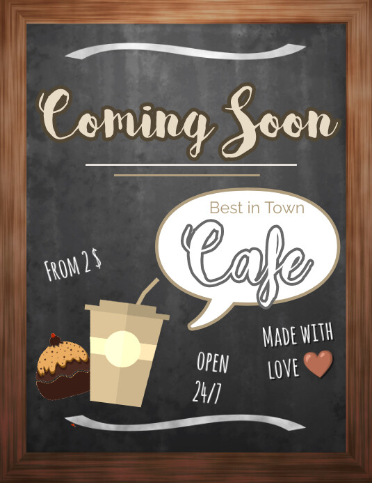 Coming Soon Pamflet Flyer (Letter pang-US) template