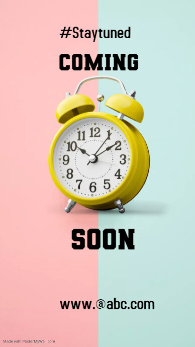 Coming soon templates Ecrã digital (9:16)