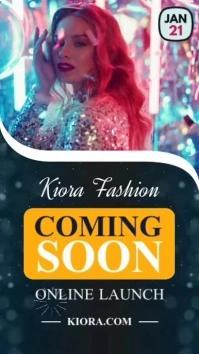 Coming Soon Tiktok Background 数字显示屏 (9:16) template