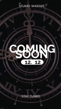 coming soon video coming soon animation Digital Display (9:16) template