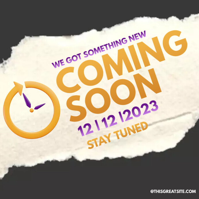 Coming Soon with torn paper Instagram Post template