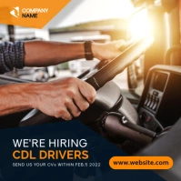 Commercial driver license drivers instagram p template