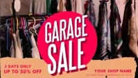 Commercial Garage Sale Banner Video Film w tle na Facebooka (16:9) template