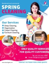Commercial spring cleaning flyer template