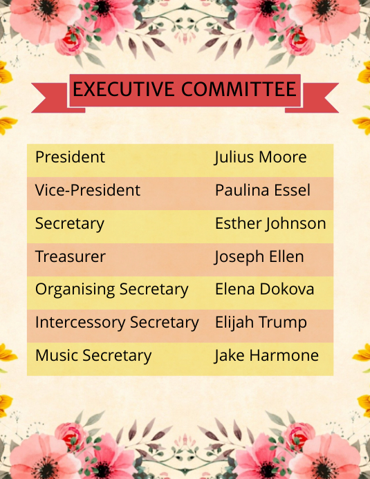 Copy of Committee List Template PosterMyWall