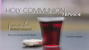 Grey Holy Communion Service Pagtatanghal Template