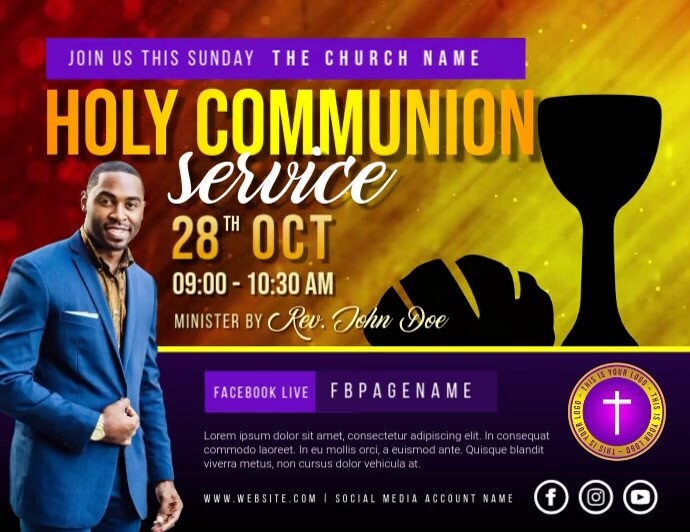 Communion Header communion Template | PosterMyWall