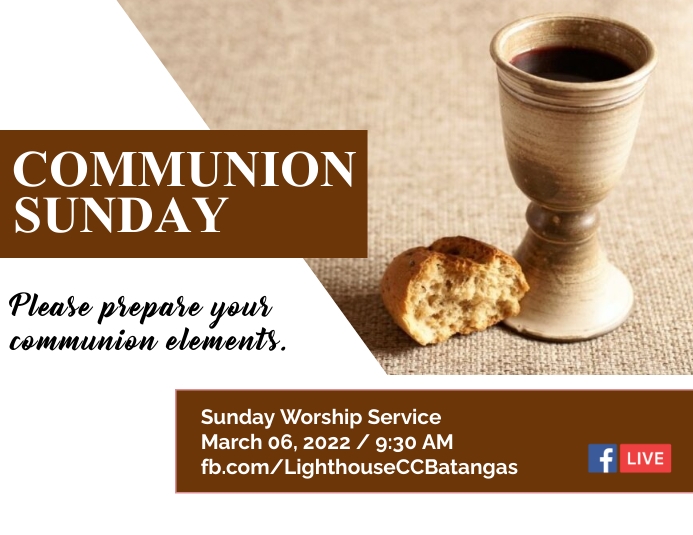 Communion Header Communion Template | PosterMyWall