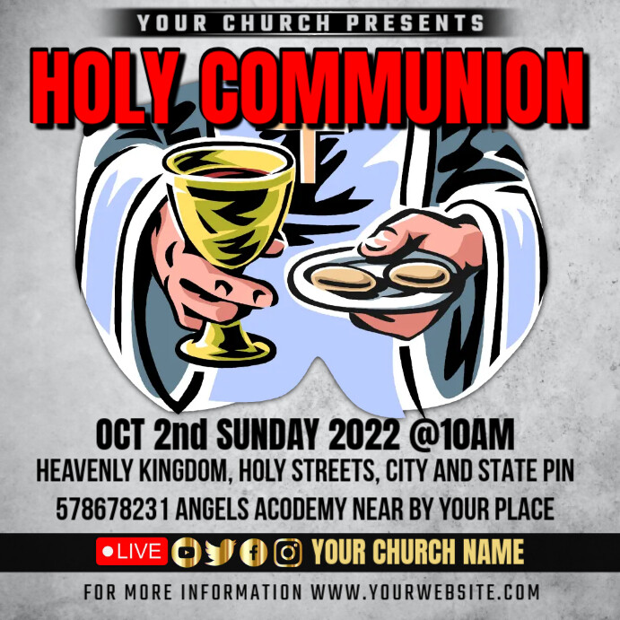 Copy of communion service, Holy Communion, communion | PosterMyWall