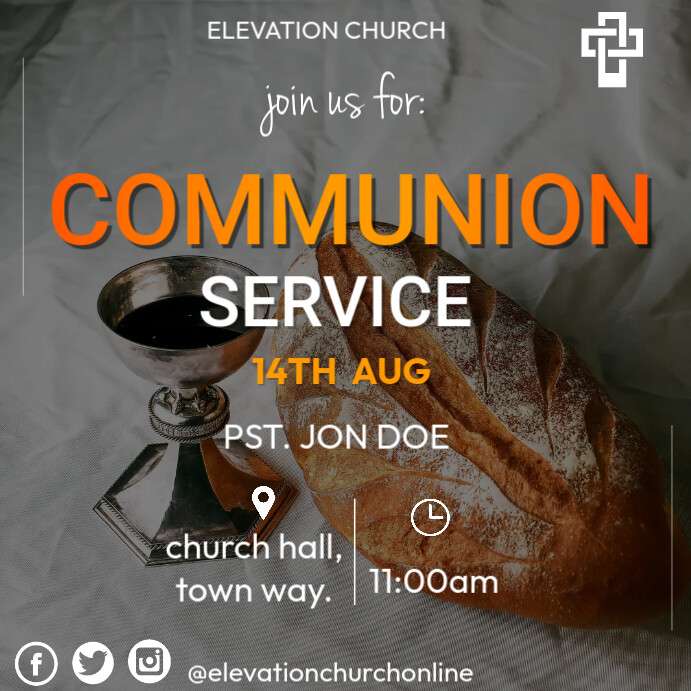 Copy of COMMUNION SERVICE (2) | PosterMyWall