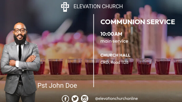 COMMUNION SERVICE (3) Template | PosterMyWall
