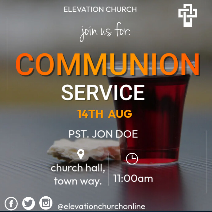 Copy of COMMUNION SERVICE (4) | PosterMyWall