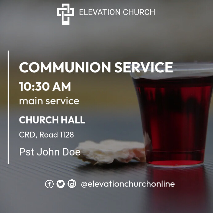 COMMUNION SERVICE (4) Template | PosterMyWall
