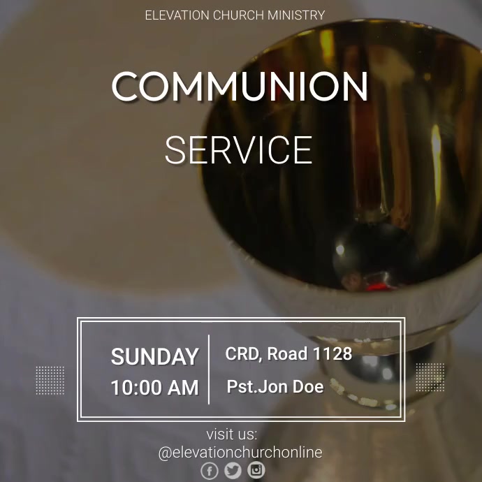 COMMUNION SERVICE (8) Template | PosterMyWall