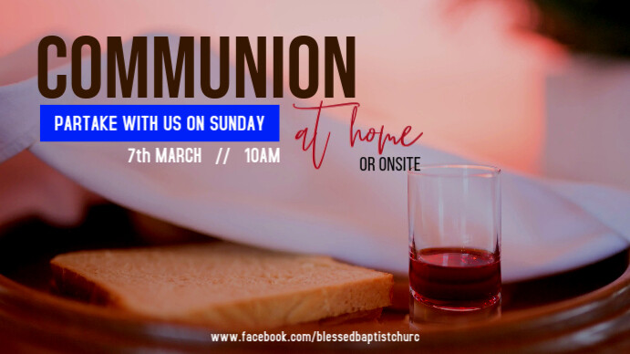 Communion Service Announcement Template | PosterMyWall