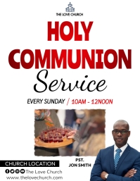 Holy communion service Template | PosterMyWall
