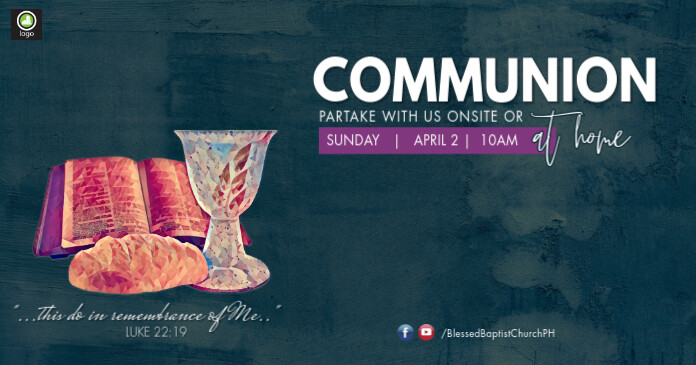 Communion Program Copy of Communion Service | PosterMyWall