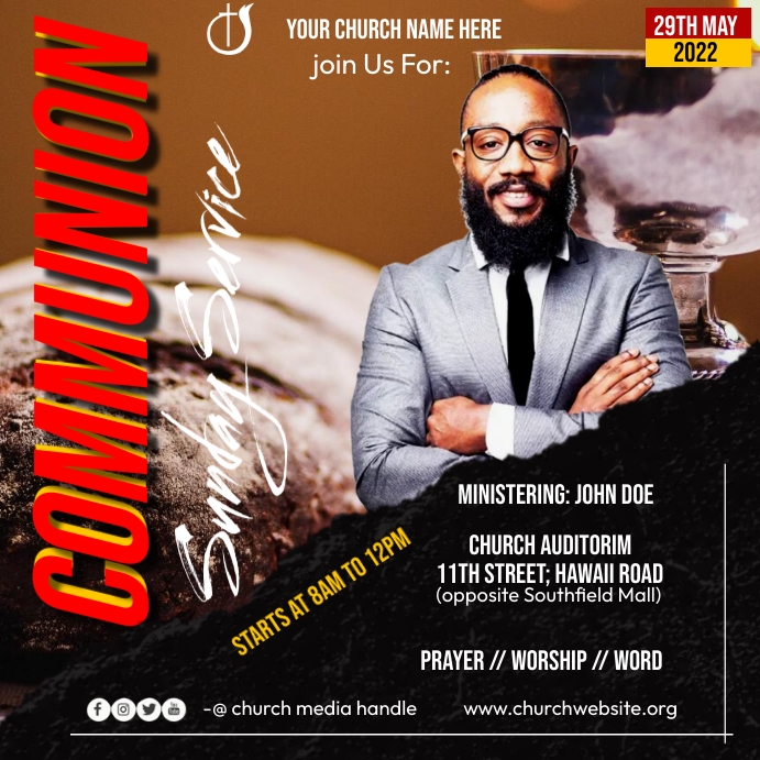 Copy of communion service | PosterMyWall