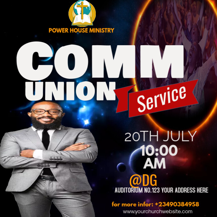 COMMUNION SERVICE Template | PosterMyWall