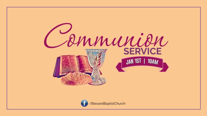 Communion Service Digital na Display (16:9) template