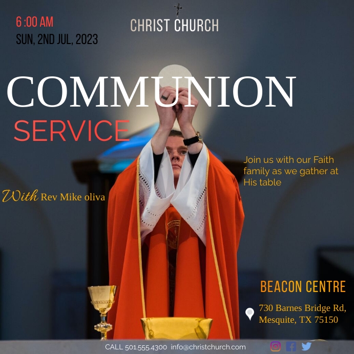 COMMUNION SERVICE Instagram Post template