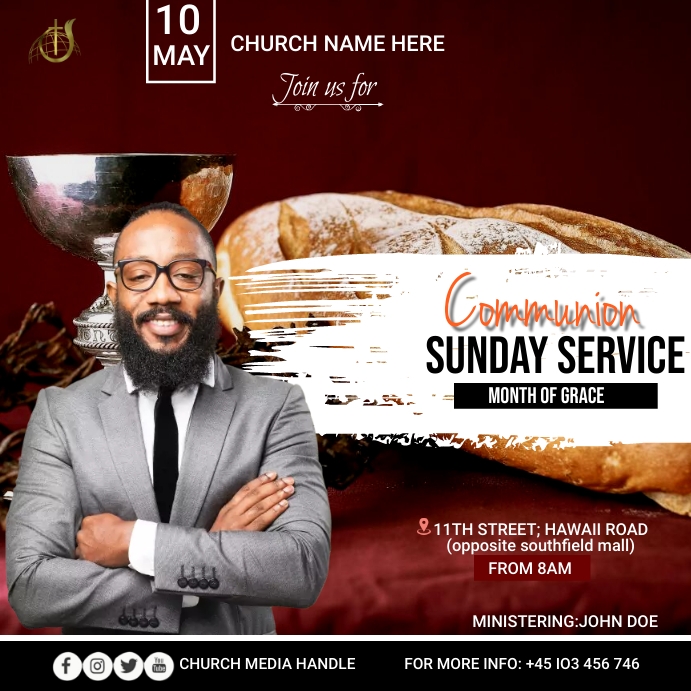 Copy of communion service | PosterMyWall