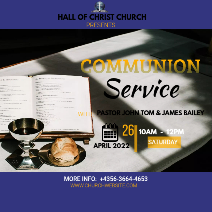 Communion service Template | PosterMyWall