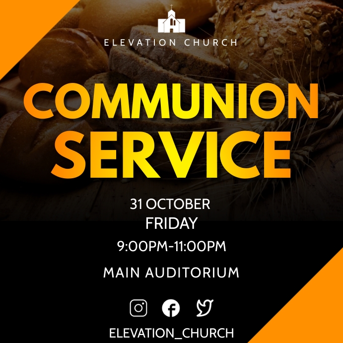 Plantilla de Del Servicio de Comunión | PosterMyWall