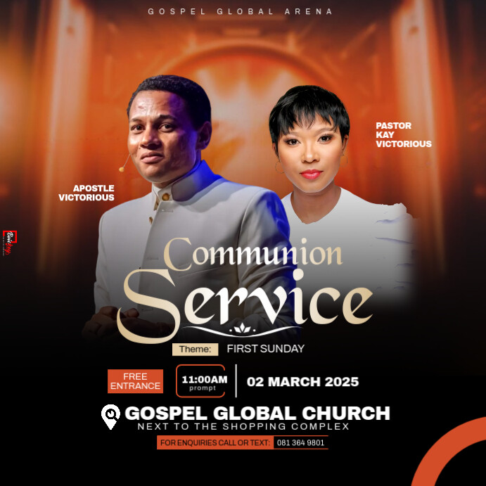 Copy of Communion Service | PosterMyWall