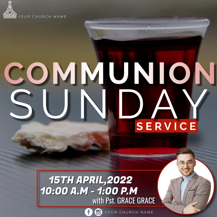 Communion service Template | PosterMyWall