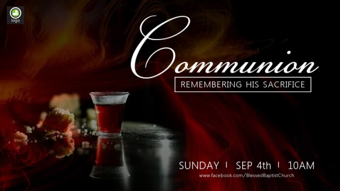 Serving Communion Graphics Communion Service Template | PosterMyWall