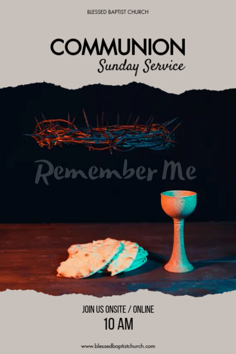Communion Service Template | PosterMyWall
