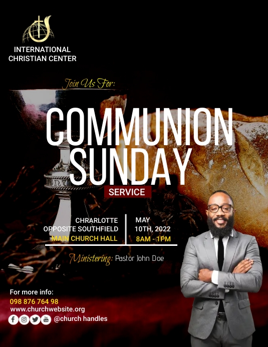 Copy of communion service | PosterMyWall