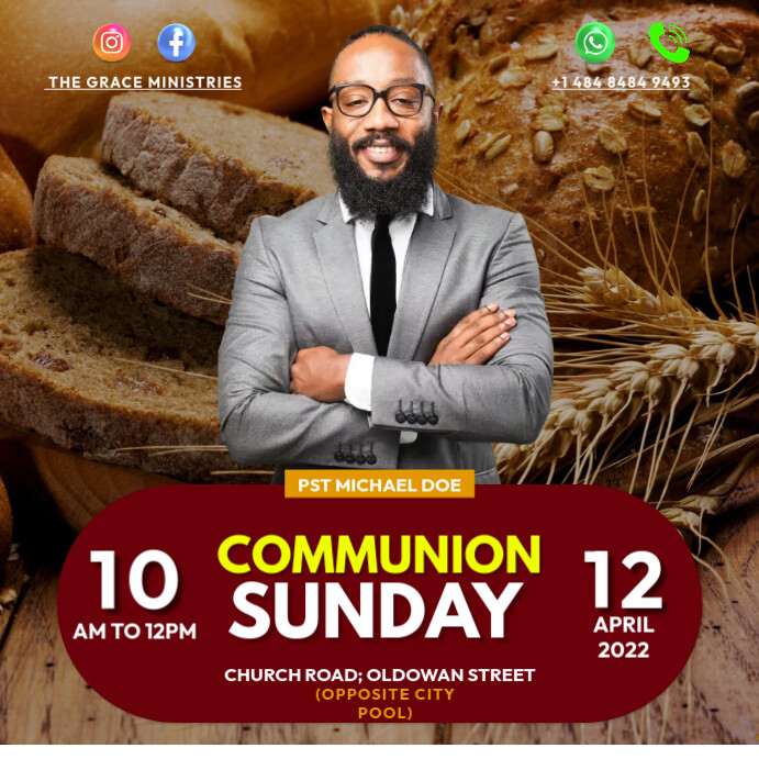 Copy of communion service | PosterMyWall