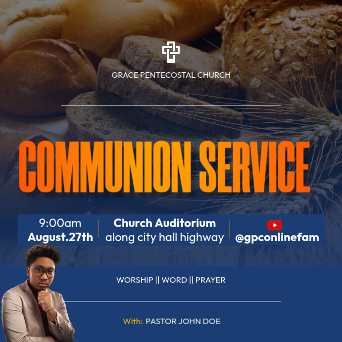 Copy of communion service | PosterMyWall