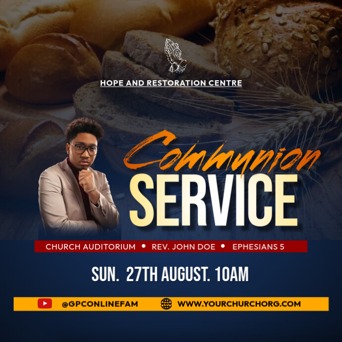 Copy of communion service | PosterMyWall