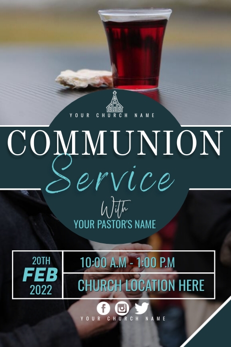 Communion Service Template | PosterMyWall