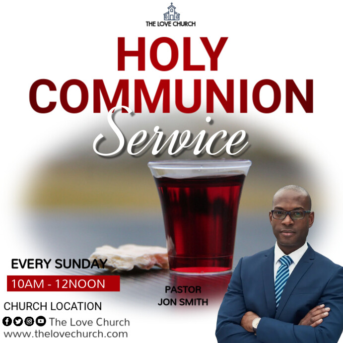 Communion service Template | PosterMyWall