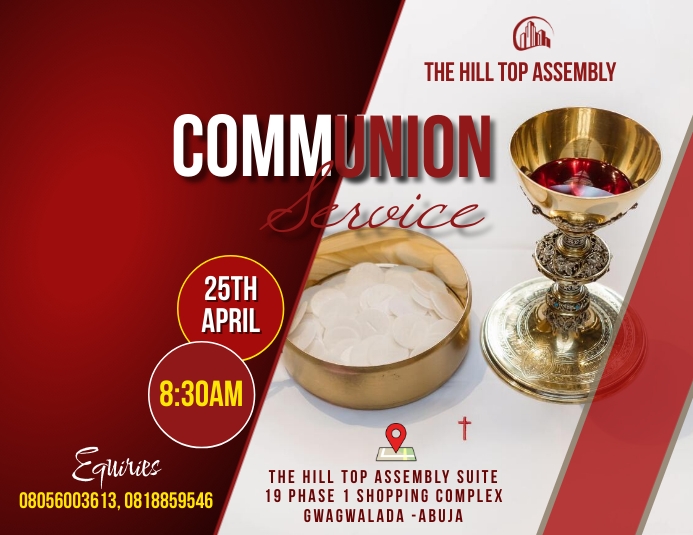 Copy of communion service | PosterMyWall