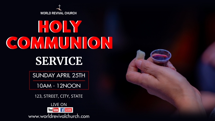 Communion Service Tampilan Digital (16:9) template