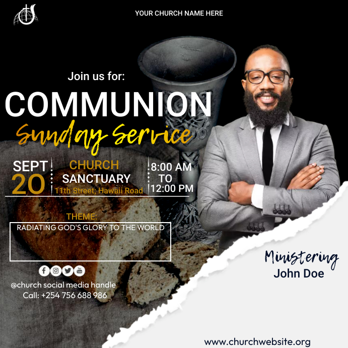 Copy of communion service | PosterMyWall